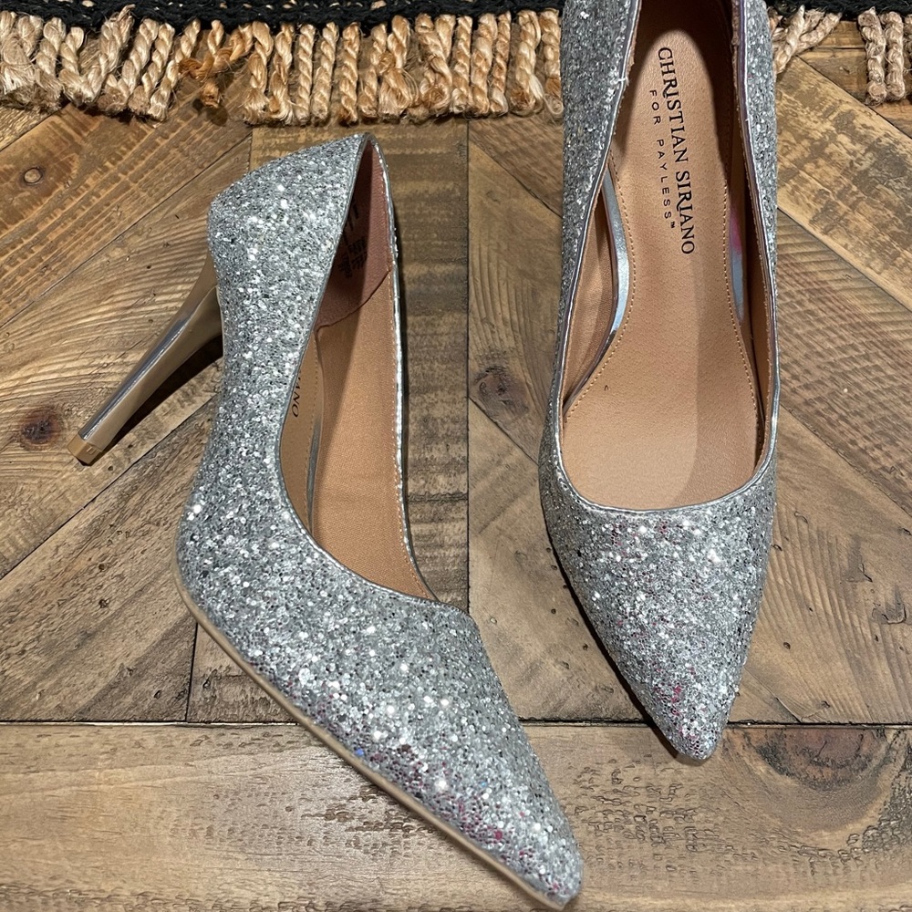 Christian Siriano Serena Silver heels
